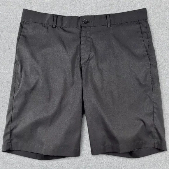 Nike Shorts Men's 34 Black Flat Front Dri-Fit Standard Fit Pockets Golf Casual - Picture 1 of 14